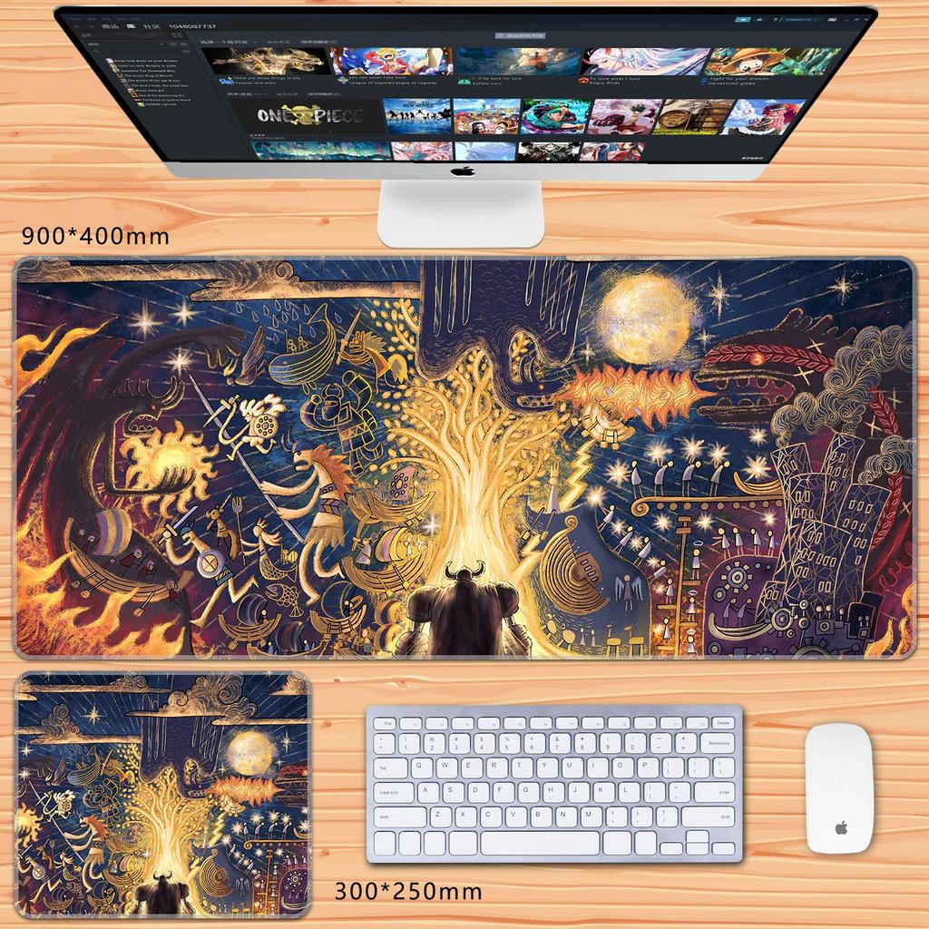 Oversized Chłopcy Anime Roronoa Zoro Dwuwymiarowy Duży Rozmiar Podkładka pod Klawiaturę do Gier Biurowa Podkładka pod Mysz Wysoka Rozdzielczość Anime ONE PIECE Skórzana Podkładka pod Mysz