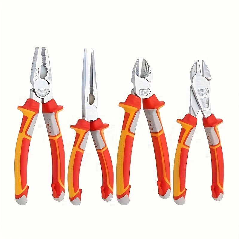 Professional 7" & 8" Multi-Purpose Wire Pliers - Industrial Grade, Needle Nose,Diagonal Cutters with Large Head for Electricians
