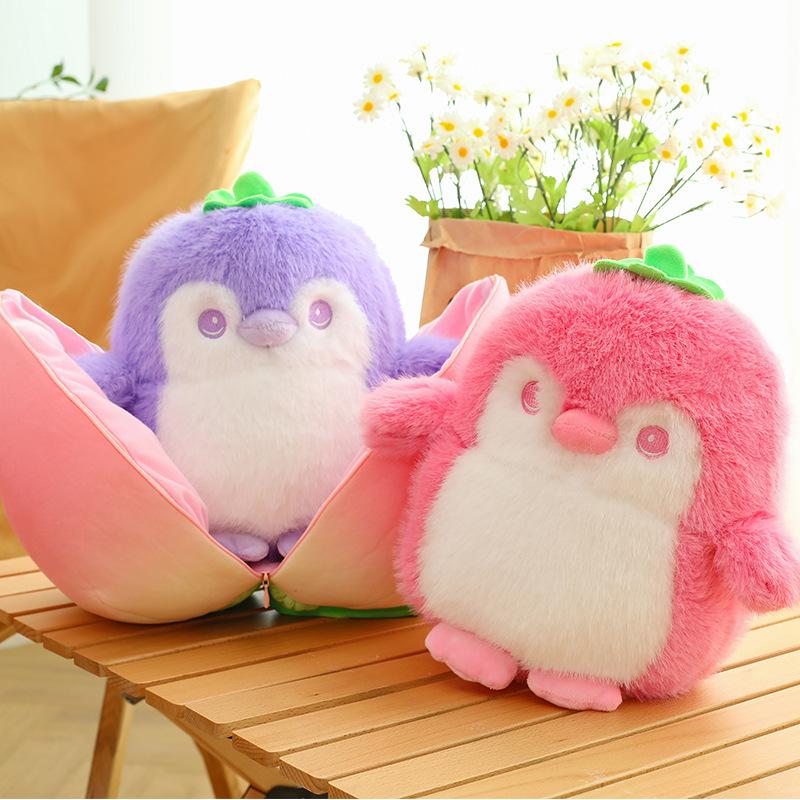 Desene Animate Fruct Pinguin Fruct Fruct Păpușă Pinguin Polar Păpușă de Pluș Companie Copii Pentru a Consola Fete Pernă Cadou