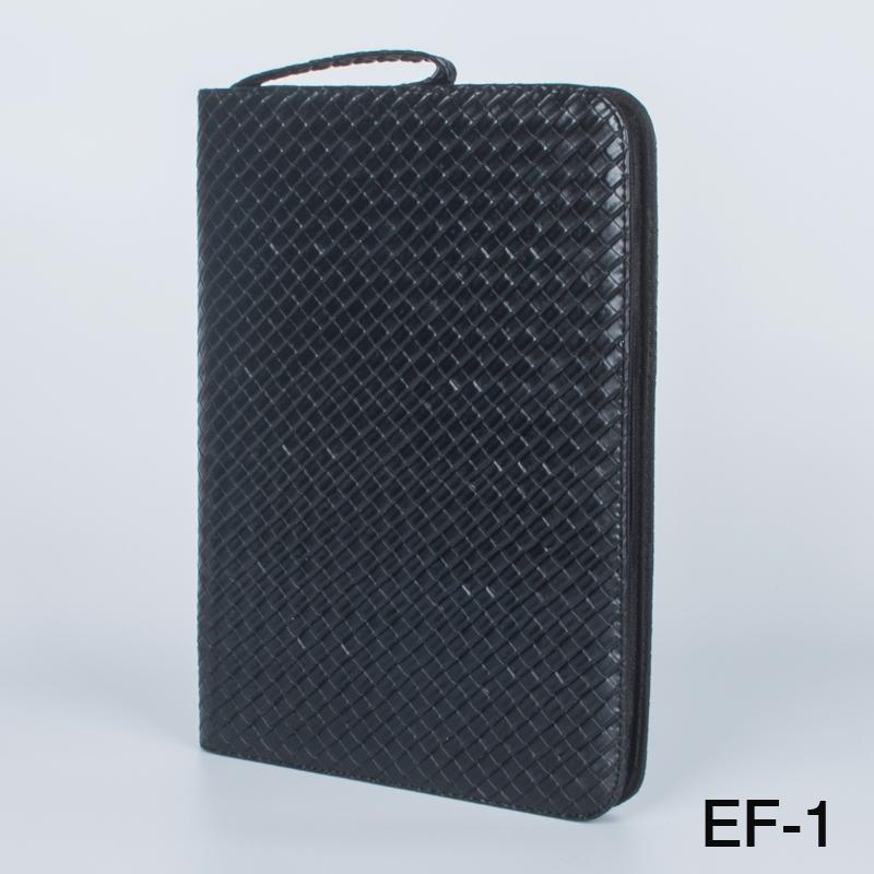 LUXURY BLACK LEATHER PEN 48 PENS CASE HOLDER