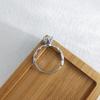 925 Sterling Silver Moissanite Six-Prong Women's Twin Flower Ring
