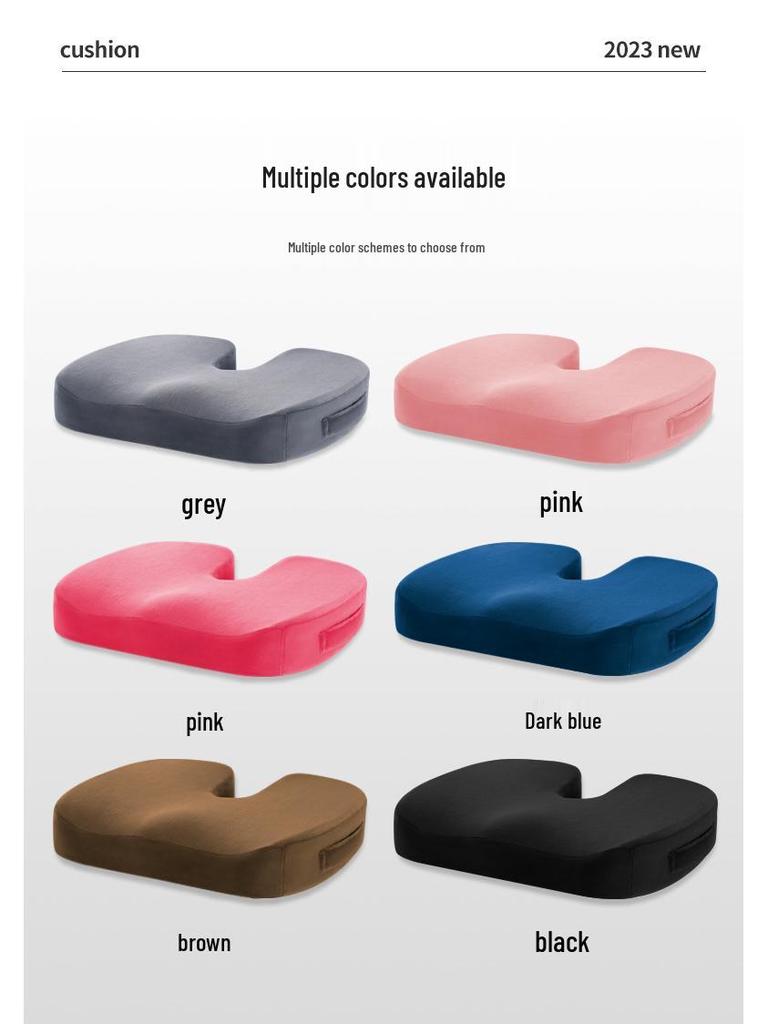 Memory Foam Breathable Coccyx Seat Cushion for Office Chair or Stool