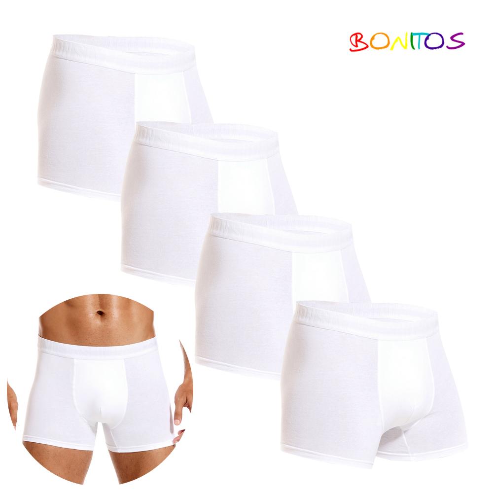 BONITOS 4 Stück Sexy Herren Höschen Print Boxer für Mann Pack Baumwolle Unterhosen Slips Mann Unterwäsche