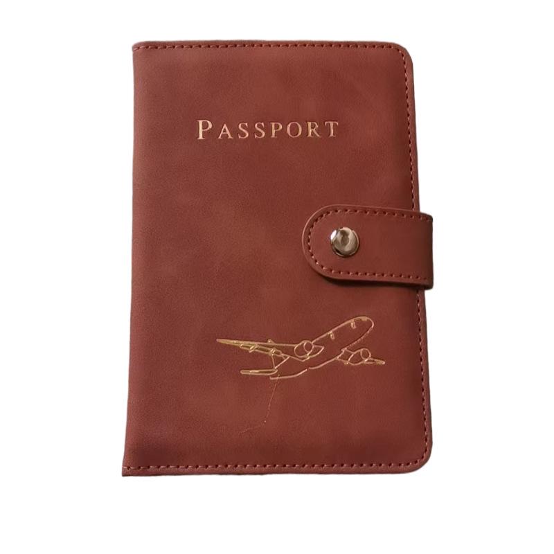 Cross-Border RFID Leather Passport Holder: Multifunctional, Portable, Anti-Theft, Anti-Scratch Card Slot Case.