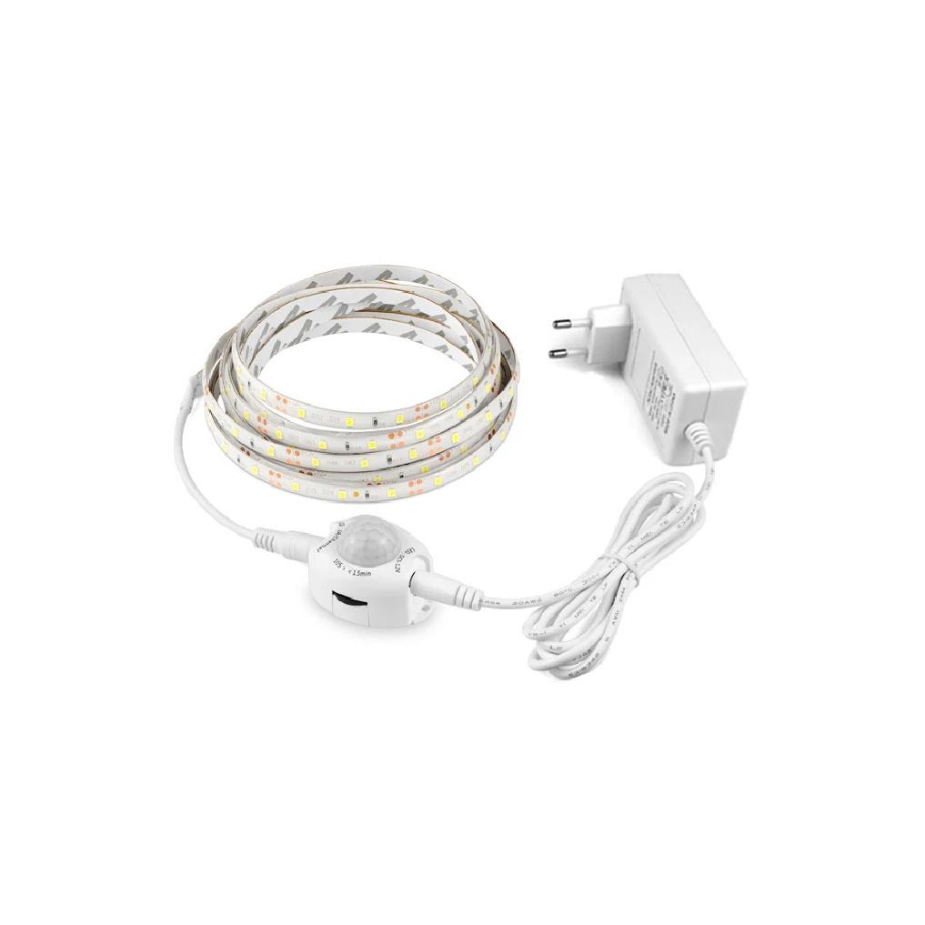 1-5m PIR Motion Sensor LED Strip Lights DC 12V Diode Tape Waterproof Auto On/Off Stairs Wardrobe Closet Kitchen Backlight Light