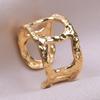 2025 Trend Simple Geometry Hollow Quadrilateral Stainless Steel Rings For Women Men Accessories Opening Adjustable Ring Party