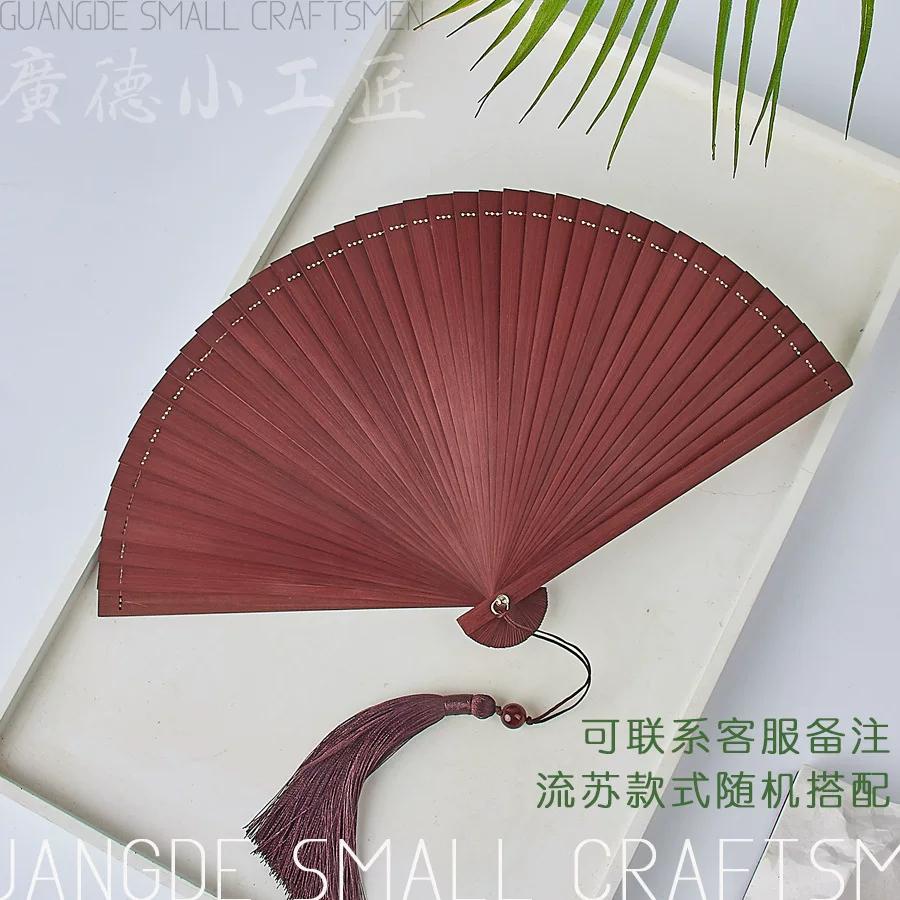 All-Bamboo Folding Fan, New Chinese Style, Mini Fan, Traditional Style, Small Folding Fan for Cheongsam, Retro Portable Folding Fan for Women