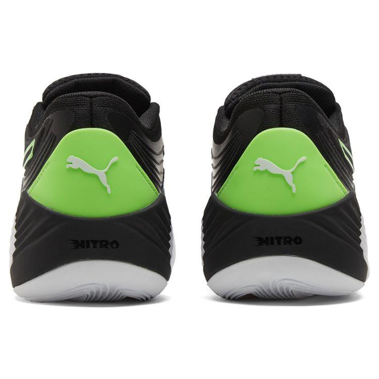 Puma Fusion Nitro Black Green Glare Unisex Sneakers 195587-01