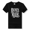 Novelty Born to Ride Forced to Work T-Shirt BORN TO RIDE Skull short sleeved  Breathable t shirt