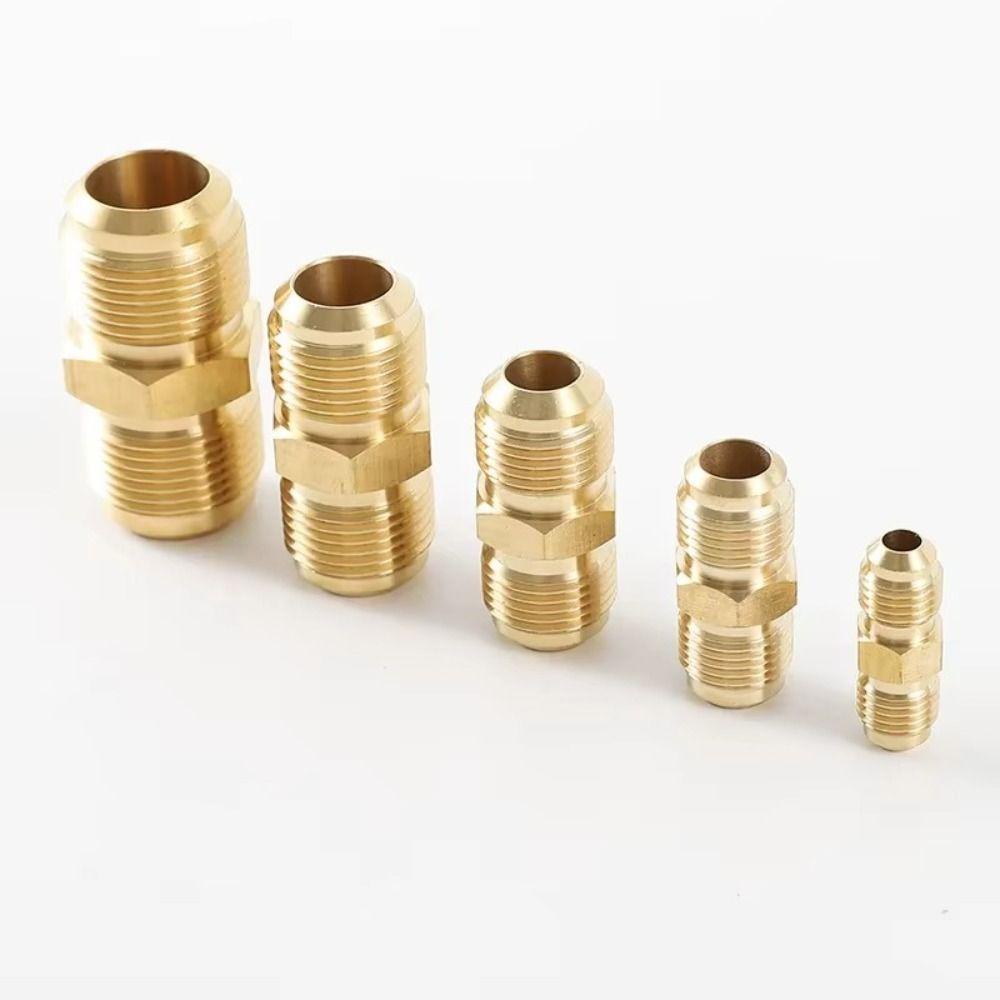 New Male to Male Brass Pipe Fitting Connector Straight 1/4" 3/8"1/2" Flare Connector 5/16" 5/8" 3/4" Pipe Fitting