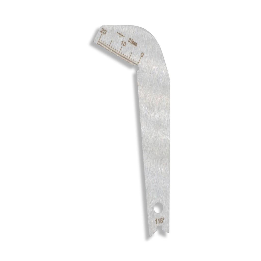 Integrated Thread Gauge: 55° British, 60° Metric, Metric-British, American Tooth Gauge.