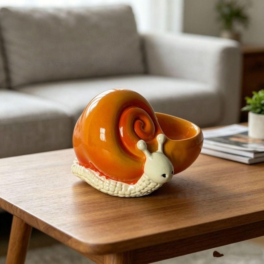 Hollow Storage Cavity Resin Storage Ornament Frog Snail Shaped Decorative Statue Housewarming Gift