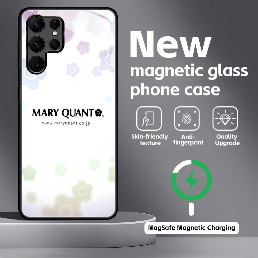 

Brand Q-QUANT MARY Phone Case For Samsung S26 S25 S24 S23 S22 S21 Plus Ultra Note20 Glass Magnetic Case Galaxy S21 Ultra 5G