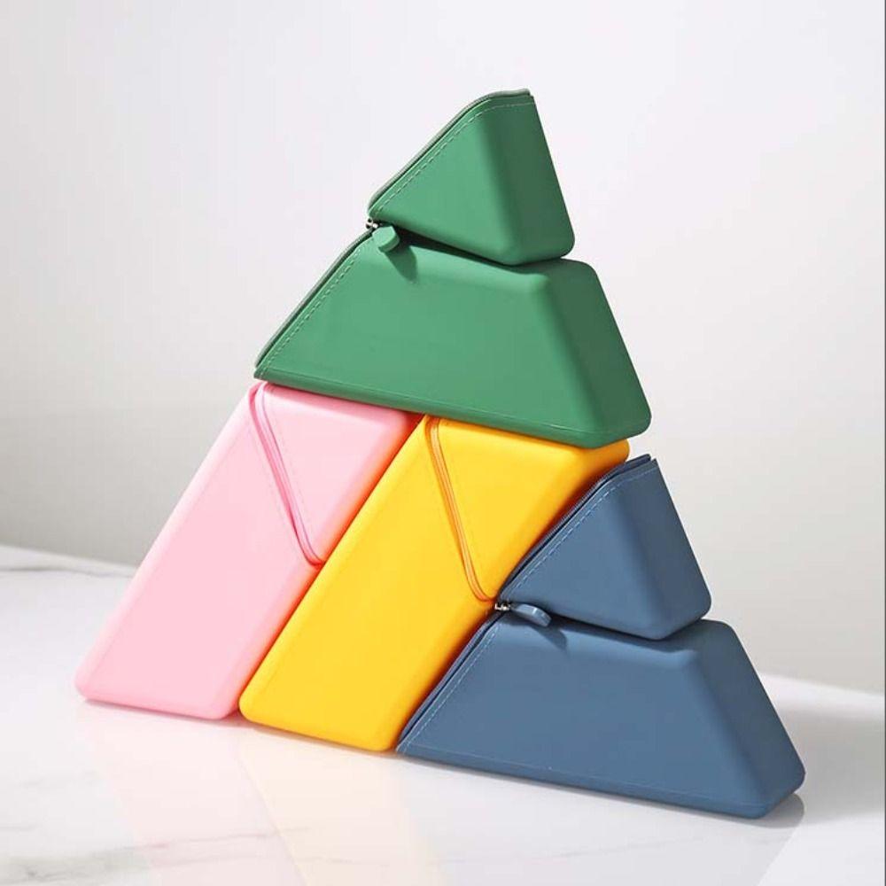 Large Capacity Silicone Pencil Case Stable Standing Pencil Bag  Student Children