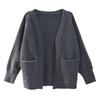 Korean Retro Chic Women's Knit Cardigan - 2025 Spring/Autumn, Loose Fit Sweater Coat