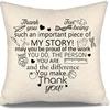 To My Bonus Daughter Gift Ideas Throw Pillow Covers for Bonus Daughter from Bonus Mom Bonus Dad Birthday Graduation Thanksgiving