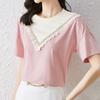 Navava ShorT Sleeve T shirT wiTh Lovely Lace poinTs nT630