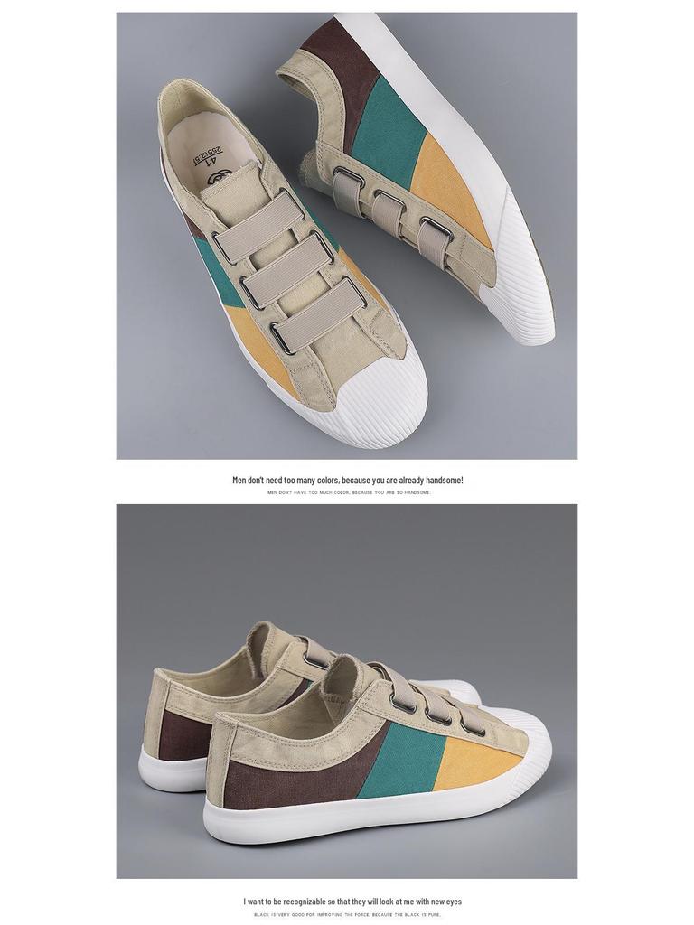 2026 Spring Men's Fashion Canvas Shoes: Korean Style Versatile Casual Breathable Skate Shoes