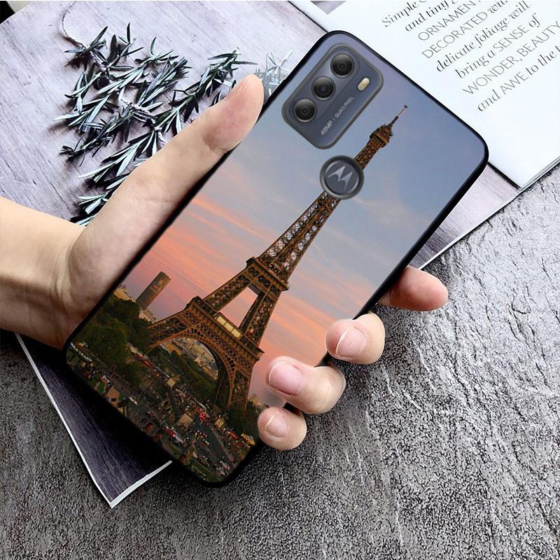 Eiffelturm-Telefon-Kasten für Motorola Moto E32 E20 E40 G22 G52 G20 G30 G100 G60 G50 G10 GPure GStylos G9 One Action Macro