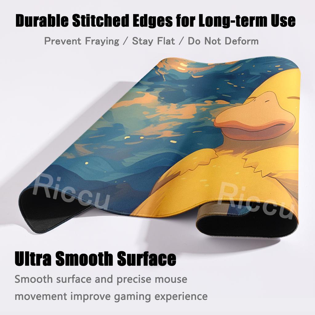Gaming Mouse Pads P-Pokemon Psyduck Extended Anime PC Computer Gamer Anti-slip Desk Mats Offices Laptop Cute Lockedge Rubber Rug