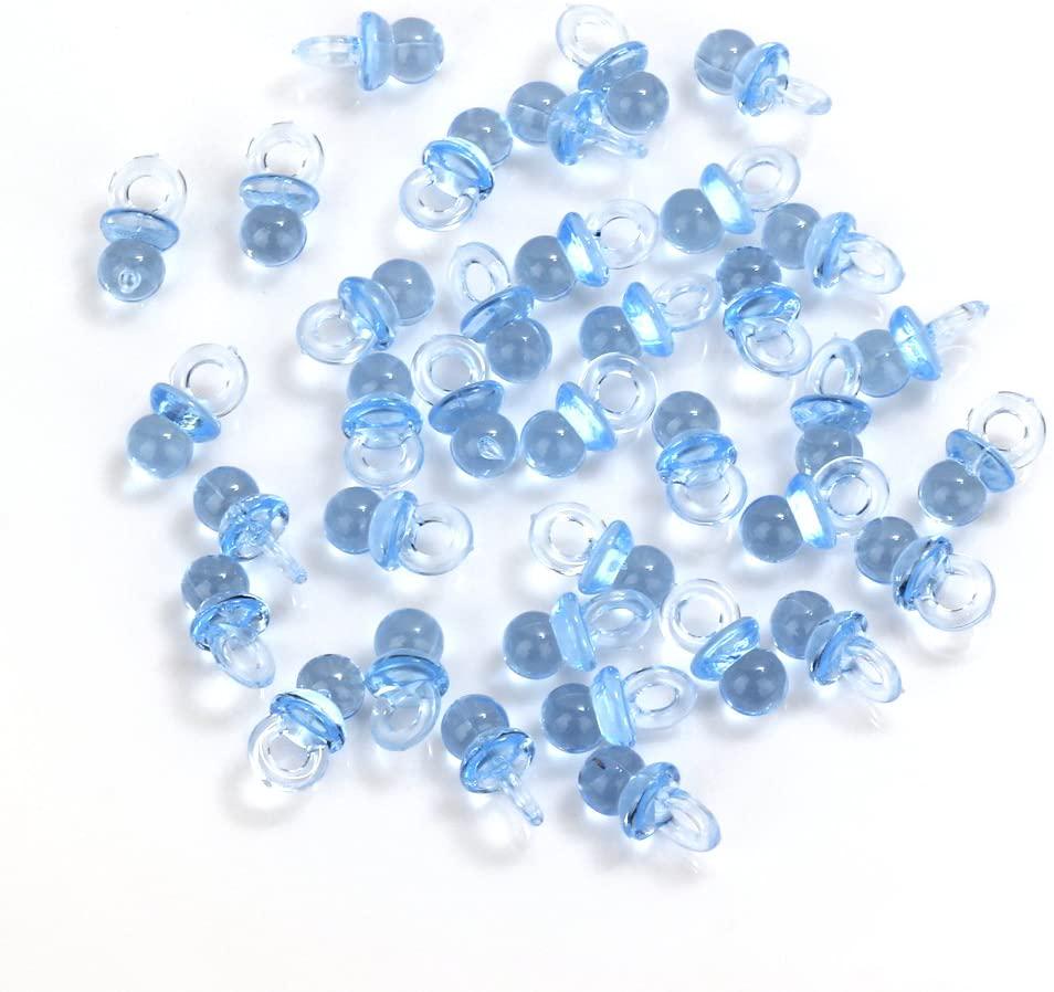 50 Pink & Blue Baby Shower Pacifier Decorations for Boys & Girls