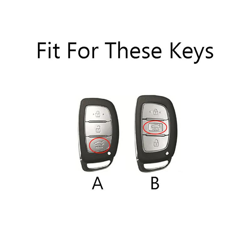 3 Buttons Abs Car Key Case Smart Remote Fobs Cover For Hyundai Ix35 I40 I20 I10 Tucson Elantra Creta Sonata Ioniq Accent Creata