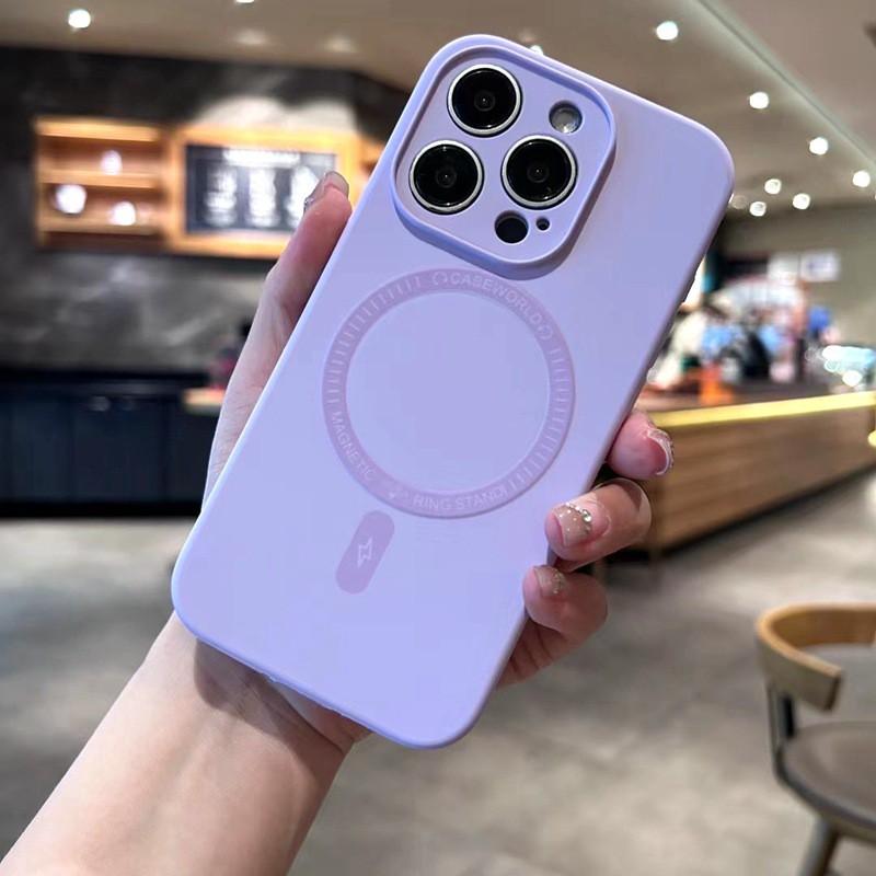 Liquid Silicone Phone Case With Magnetic Snap IPhone 16 Pro Max 17 Shockproof Soft Cover