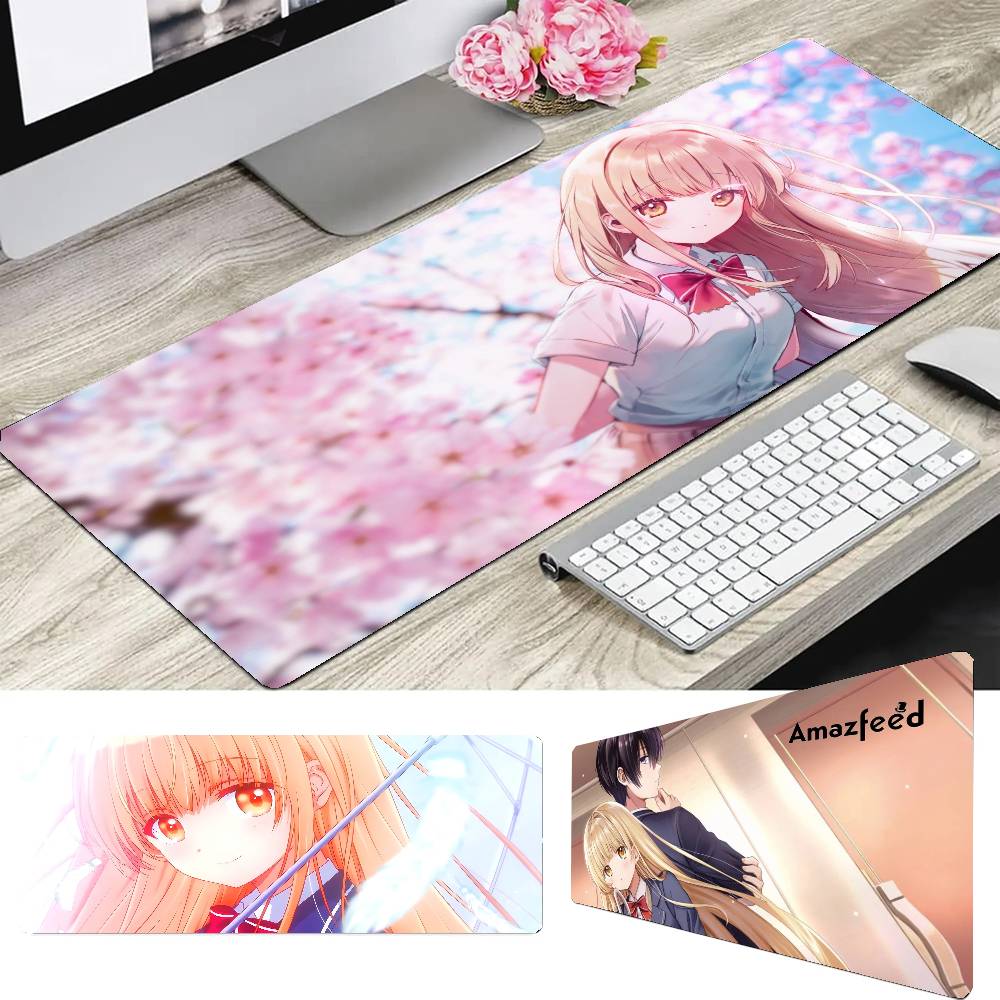 Der Engel von nebenan verwöhnt mich bis zur Besinnungslosigkeit Anime Mauspade Maismatte Schreibtischmatte Mit Polster Gaming Zubehör Prime Gaming XXL Tastatur P