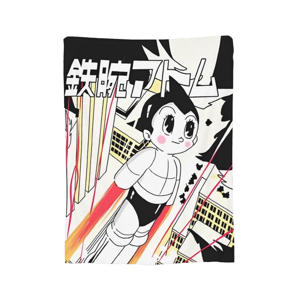 Astro Boy Bauplan Strickdecke Astroboy Anime Fleece Überwurfdecke Sommer Klimaanlage Bedruckt Weich Warm Bettüberwürfe,