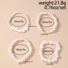 4pcs Elegant Pearl Bracelet Women Girls Starfish Beaded Bracelets Holiday Party Jewelry Gifts