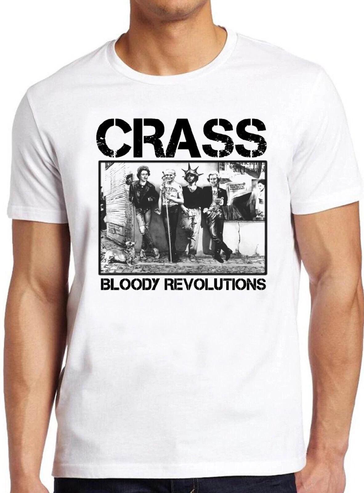 Crass Bloody Revolutions 80 Панк-рок Ретро Крутой Подарок Футболка T-Shirt 1160 XXXL
