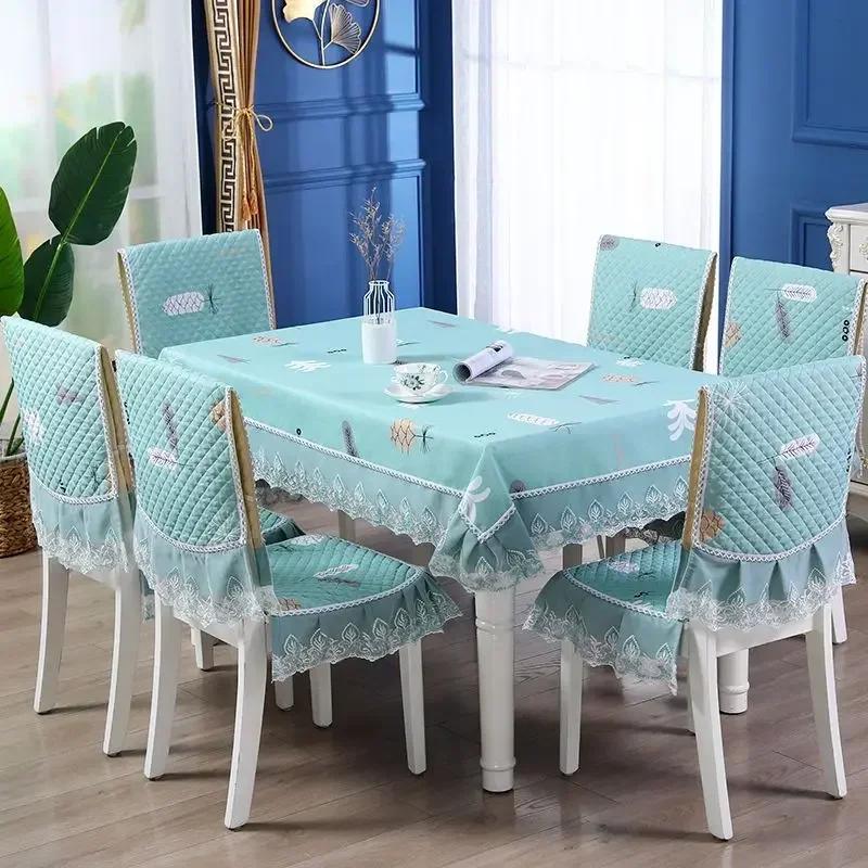 Δαντελένια πλάτη καρέκλας Γραφείο και κάλυμμα καρέκλας Αρχική Ορθογώνιο τραπεζομάντιλο Τέχνη Τραπεζομάντιλο Καρέκλα τραπεζαρίας Ενσωματωμένο μαξιλάρι