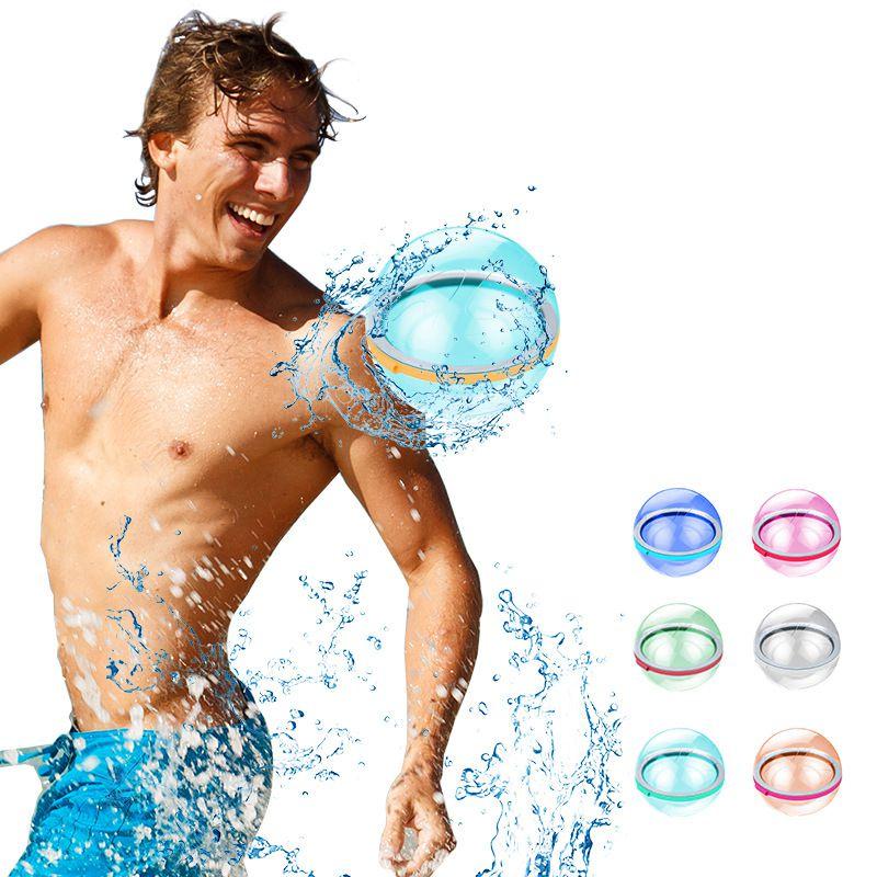 Neon Splash Balls Reusable Water Balloons For Pool Games And Parties