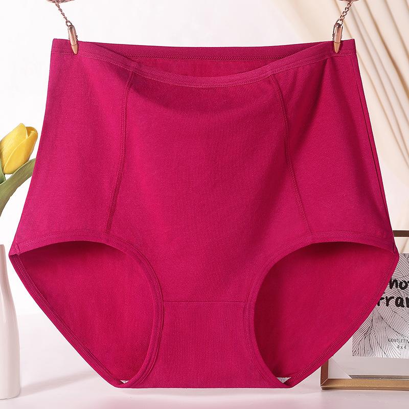 Braguitas Rojas de Cintura Alta para Mujer Año de Nacimiento Madre de Mediana Edad Mediana Edad y Anciana Talla Grande