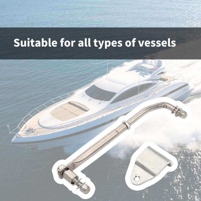 Upgrades Steel Adjustable Steering Linkage Versatile Adjustable Steering Handle Steering Link Replace for Marine Vessels