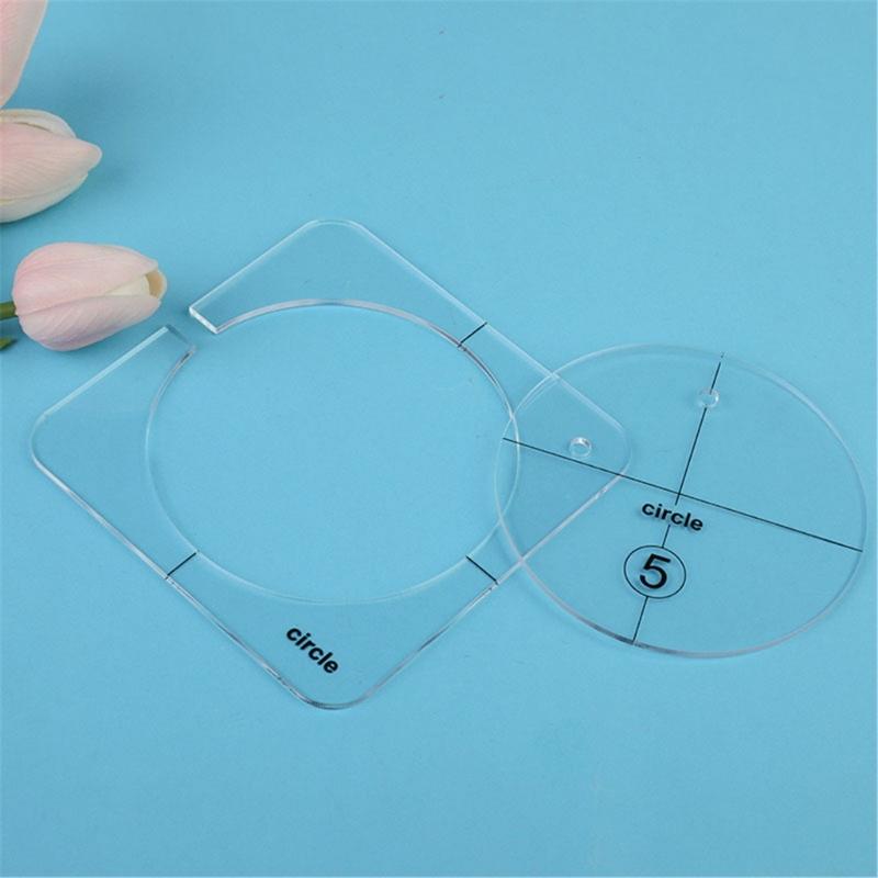 4Pcs Quilting Templates Clear Acrylic Quilting Ruler Freemotion Quilting Ruler Stencils Sewing Ruler Patchwork Tool