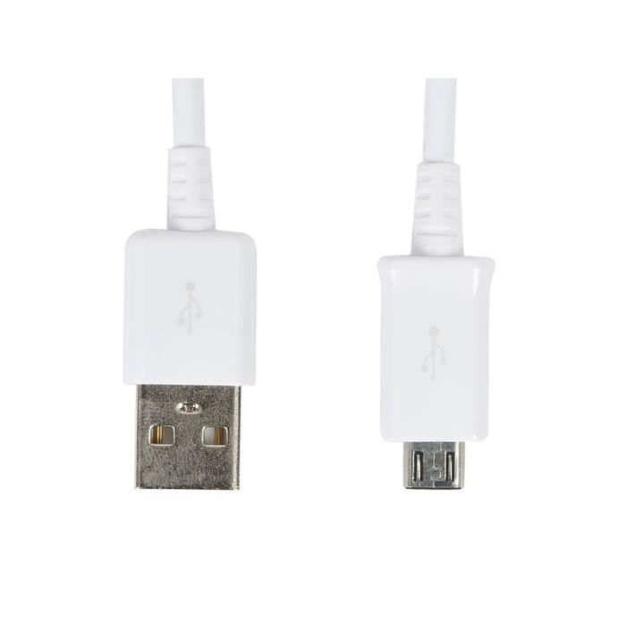 Go4U CABLE USB BLANC pour SAMSUNG Galaxy S6/S5 / S4 / S3 SYNCHRO DATA MICRO USB