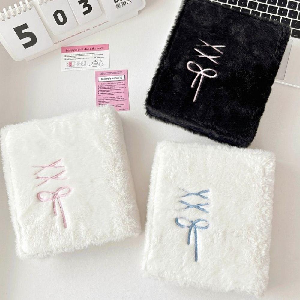 Korean Style Chasing Idol Photo Album Balletcore Bow Card Binder Plush Photocard Holder  Protecting