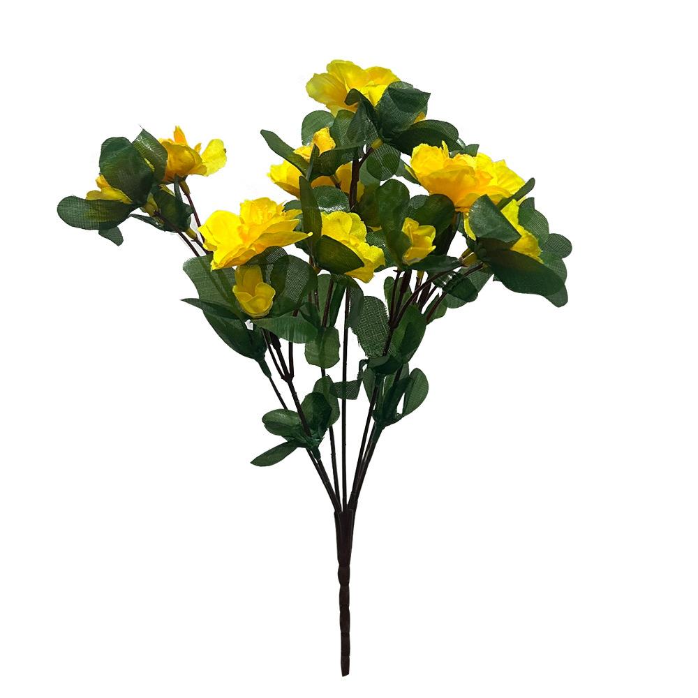 Artificial Green Plant Simulation Fake Rhododendron Bouquet, Living Room Home Decoration Ornament Photography Props