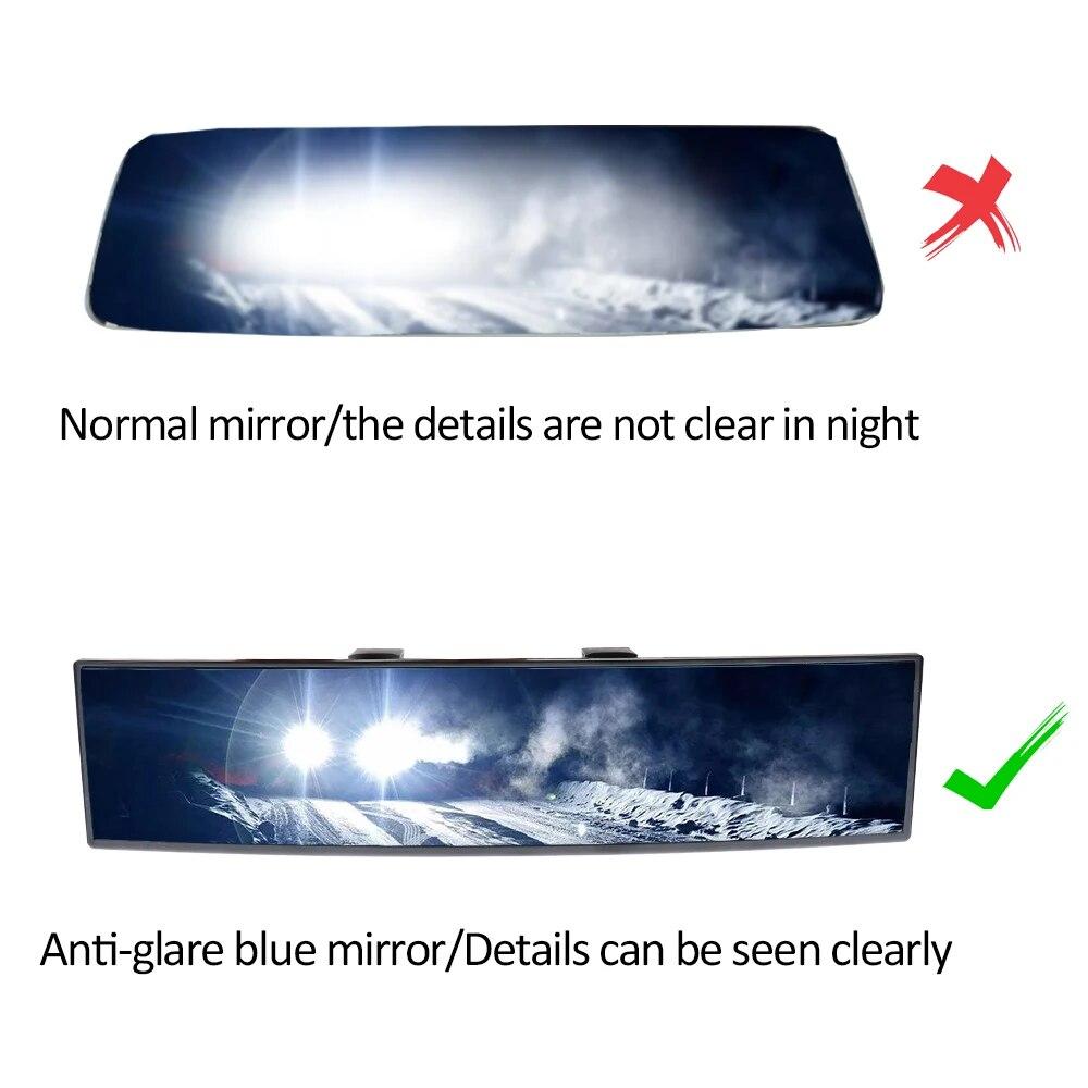 Car Rear View Mirror Large Vision Angle Panoramic Auto Assisting Mirror 300mm Car Interior Accessories Baby Rearview Mirror