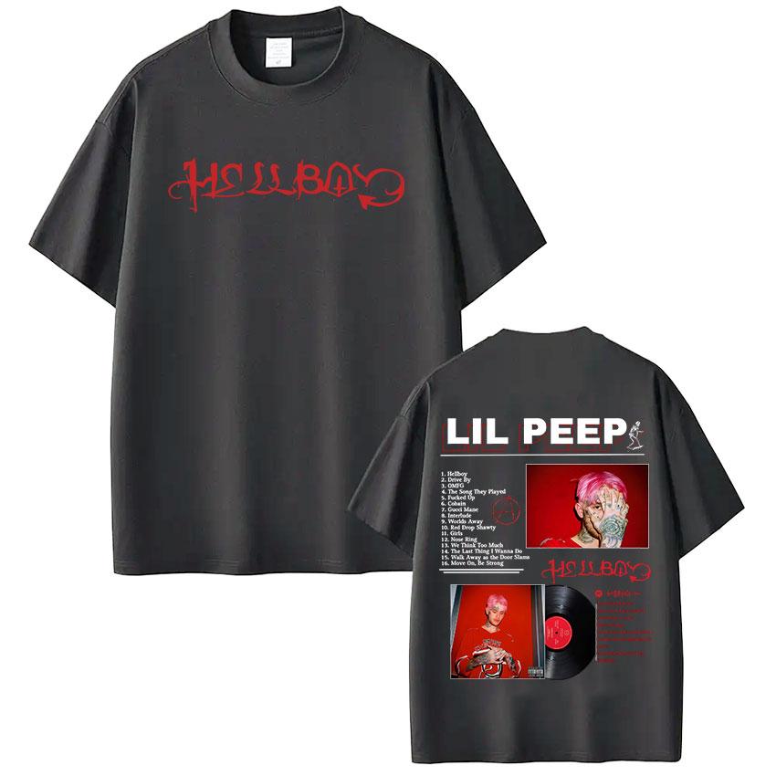 Rapper Lil Peep Crybaby Hellboy Tshirt Unisexs Women Clothing Fashion Hip Hop T Shirt  Oversized Short Sleeve TShirts