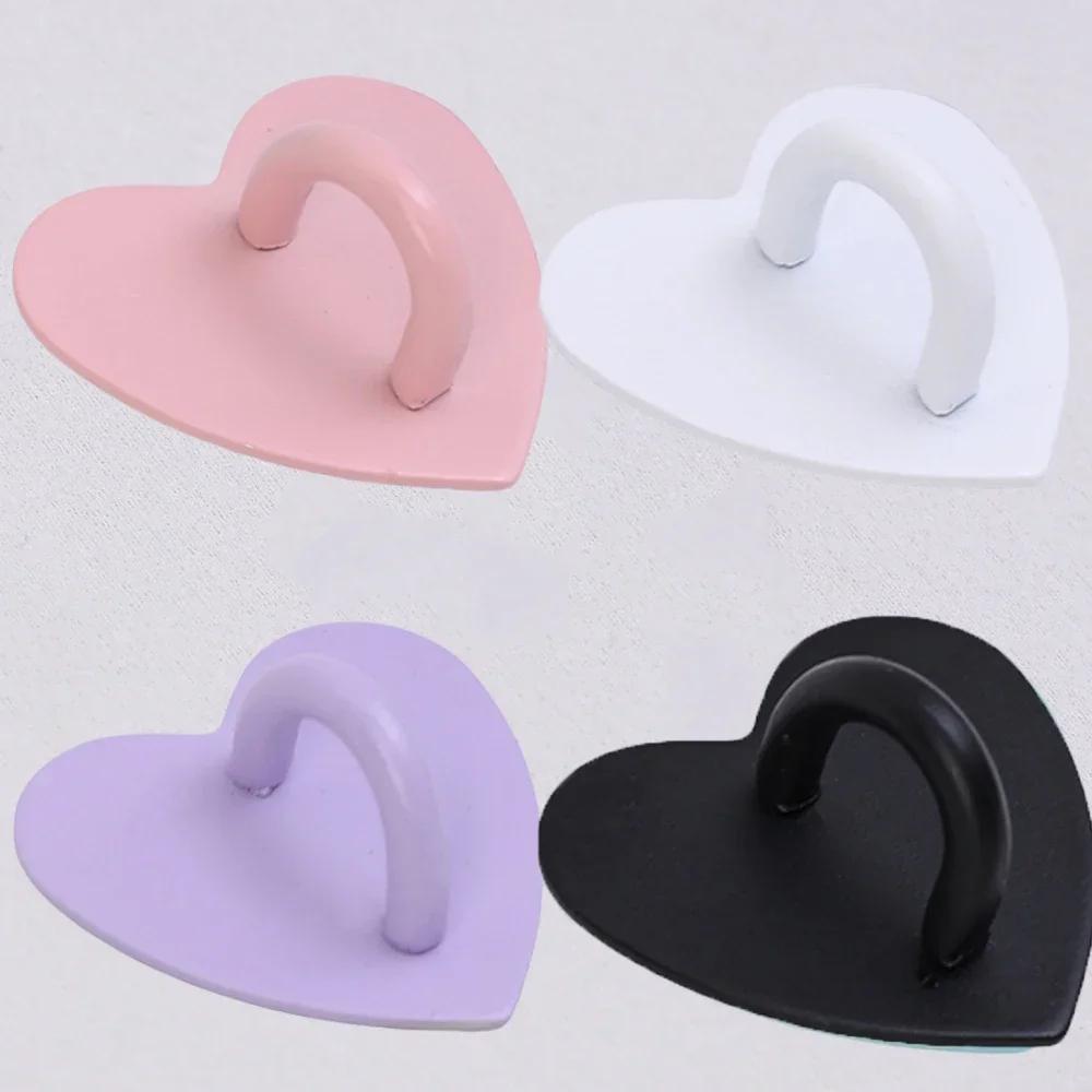 Cellphone Finger Ring Holder Adhesive Metal Phone Heart Shaped Stand Hooks Charms Clasp for DIY IPhone Case IPad Tablet Supplies