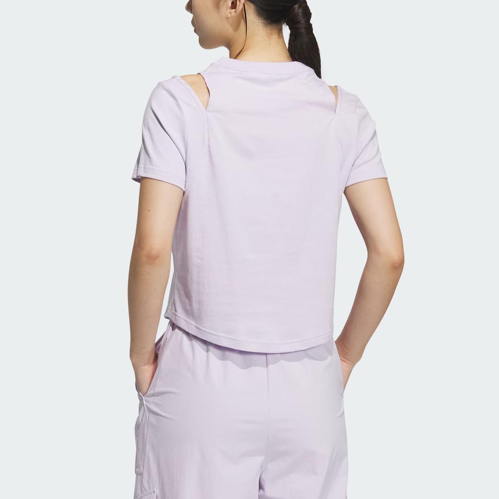 Adidas Comfortable Versatile Round Neck Pullover Short Sleeve T-Shirt Women Tops KF0693