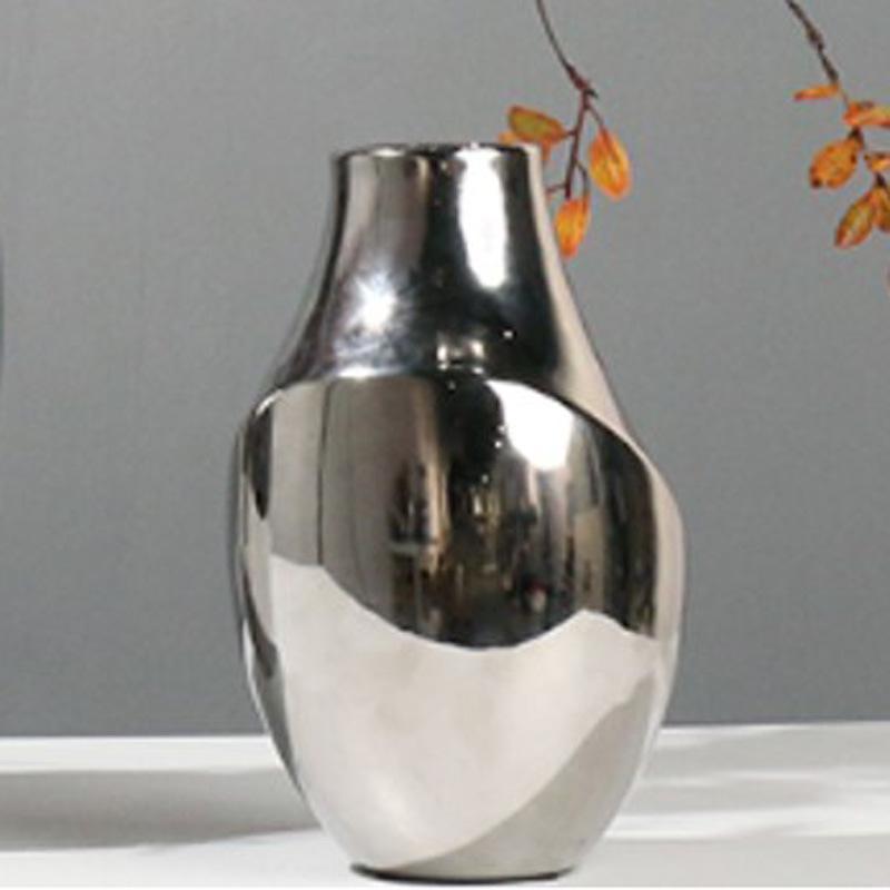 Simple Modern Light Luxury Resin Flower Vase Ornaments Hotel Model Room Dining Table Entrance Cabinet Coffee Table Soft Decorations