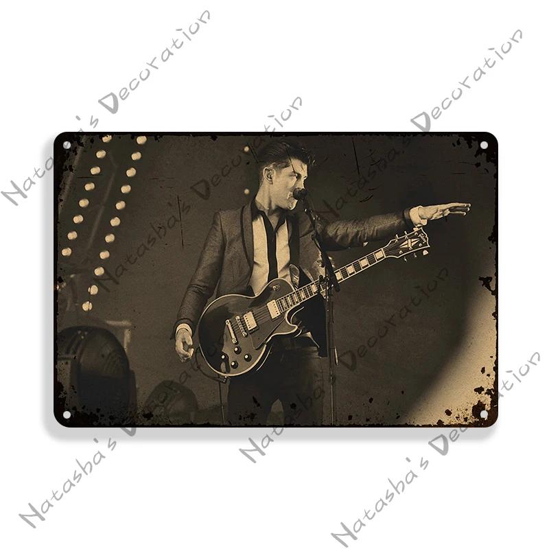 Indie Rock Sign Rock Band Wall Sign Arctic Monkeys Metal Signs Music Metal Sign Rusty Vintage Poster Home Club Pub Bar Decor