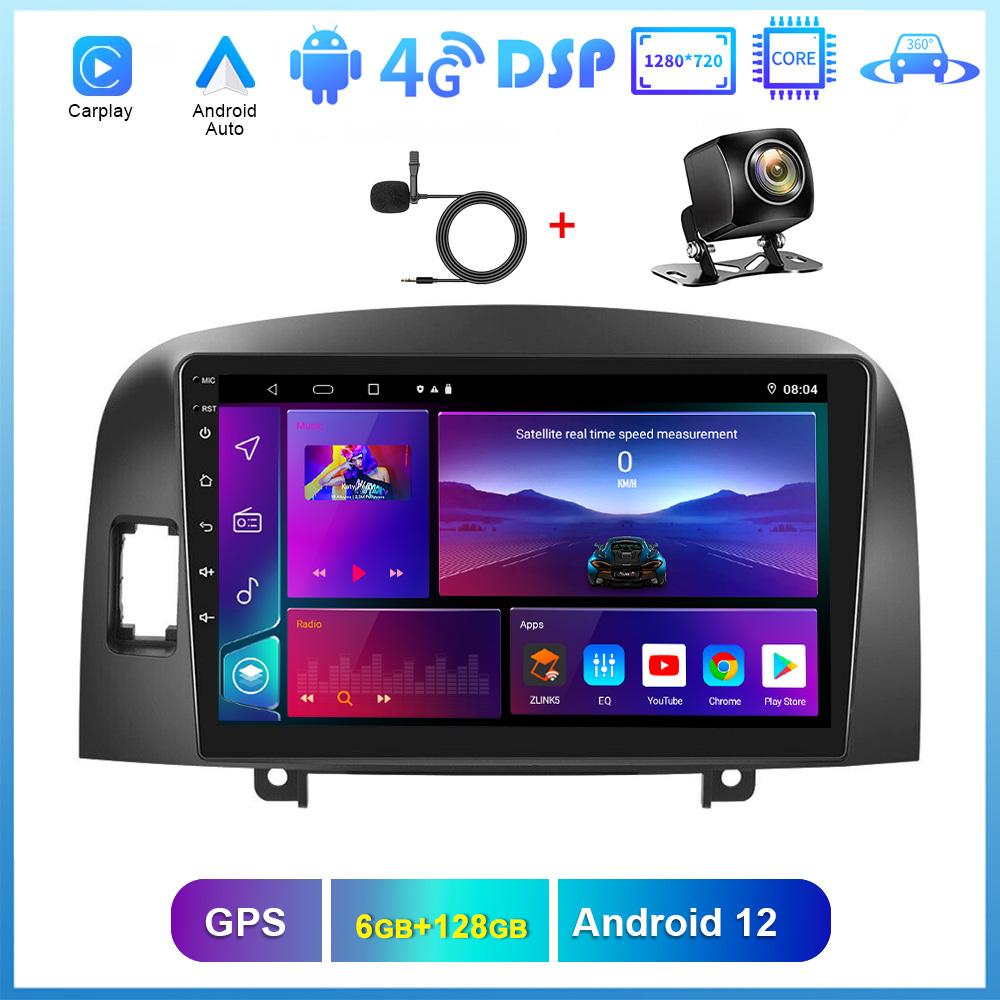 

REAKOSOUND 9 авторадио автомобильное радио стерео головное устройство для Hyundal Sonata 2005-2006 поддержка беспроводной Apple Carplay Android Auto GPS WIFI 4-core 2+64