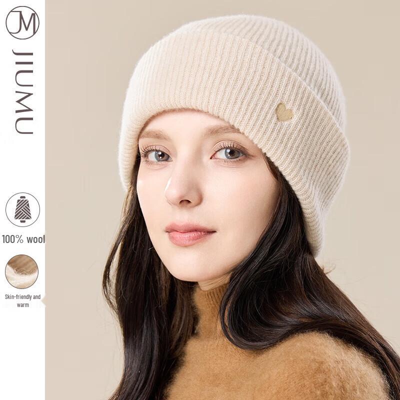 

JIUMU Women s Pure Wool Knit Beanie