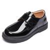Scarpe nere in pelle da ragazzo - Suola morbida, Stile britannico, Antiscivolo, Perfette per la primavera e l'autunno