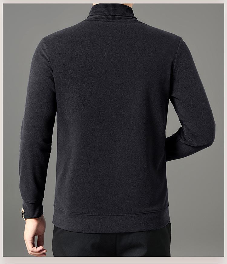 Velvet Knit Long Sleeve Hoodie - Non-Iron, Skin-Friendly, Fashionable Base Layer for Autumn/Winter