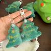 Cartoon Xmas Snowman Pendant Backpack Charms Christmas Mini Key Ring  Children